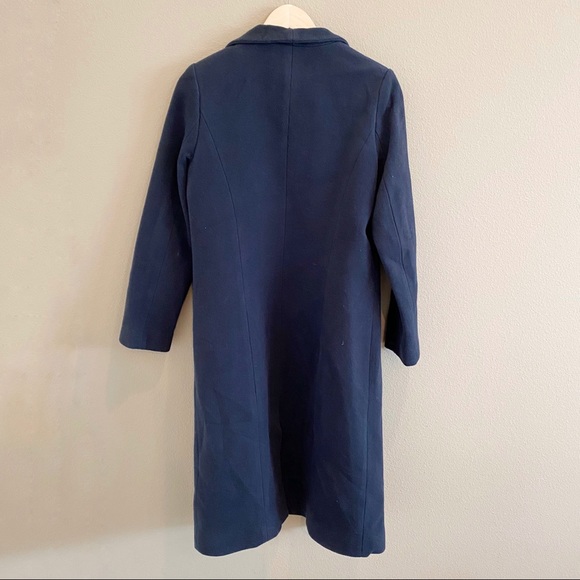 Apiece Apart Wool Trench Coat Navy - Picture 4 of 6